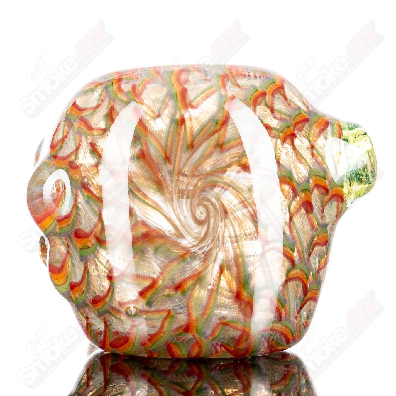 7 Lattice Coil Spoon by JMK Glass - Smoke ATX