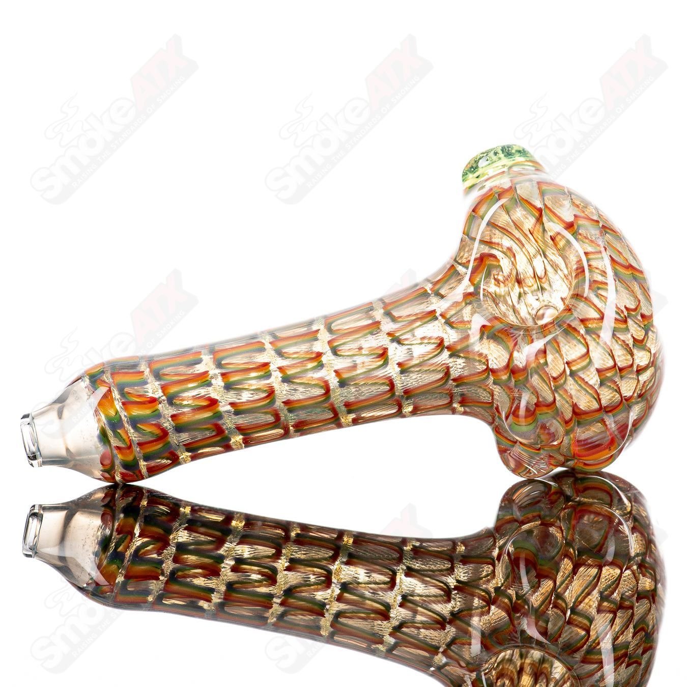 7 Lattice Coil Spoon by JMK Glass - Smoke ATX