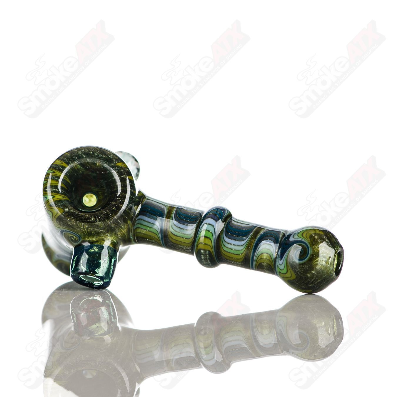 7 Wig Wag Hammer Dry Pipe Katy Wright Glass - Smoke ATX
