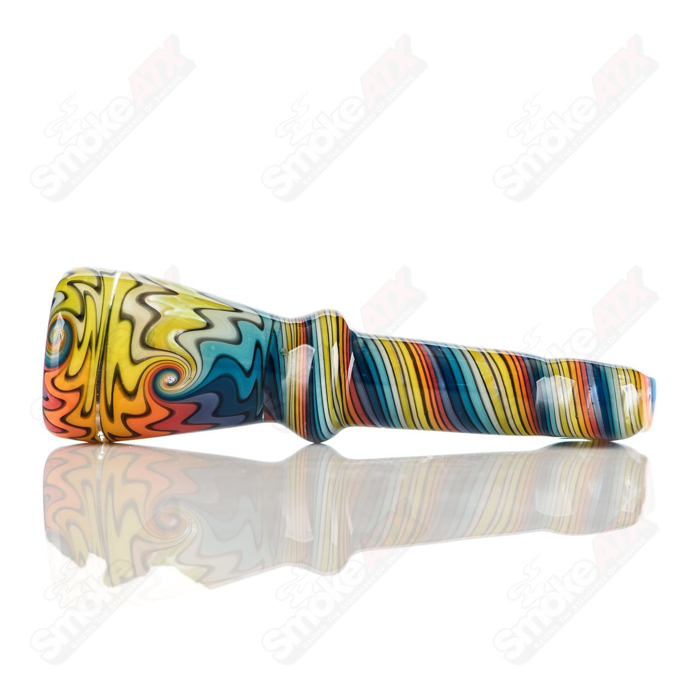 #1 Wig Wag Chillum Katy Wright Glass - Smoke ATX