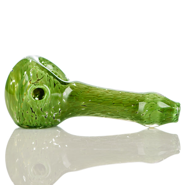 Green Frit Spoon Signed - JMK Glass - Smoke ATX