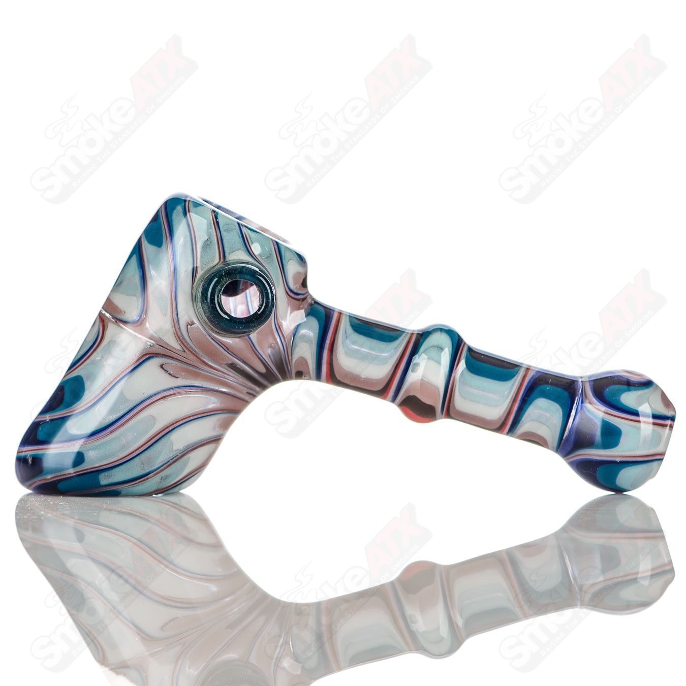 #3 Wig Wag Hammer Dry Pipe Katy Wright Glass - Smoke ATX