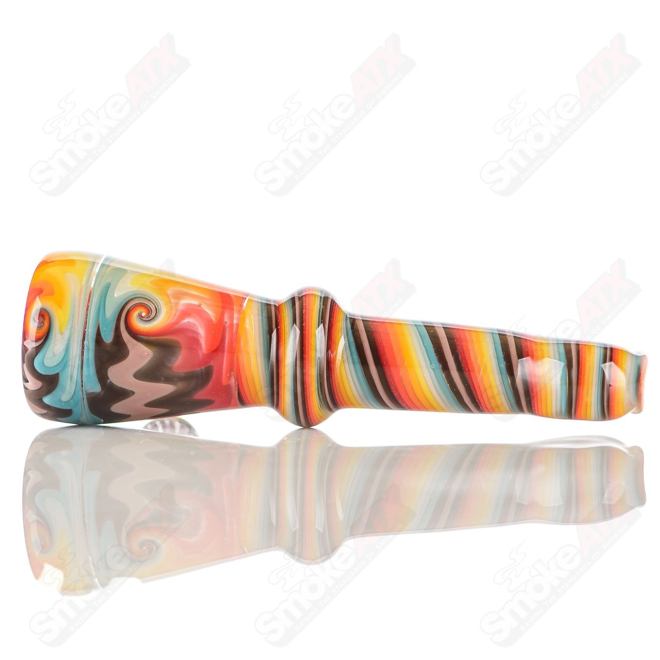 #10 Wig Wag Chillum Katy Wright Glass - Smoke ATX