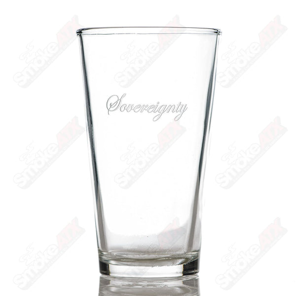 Beer Glass w/ Logo Sovereignty - Smoke ATX