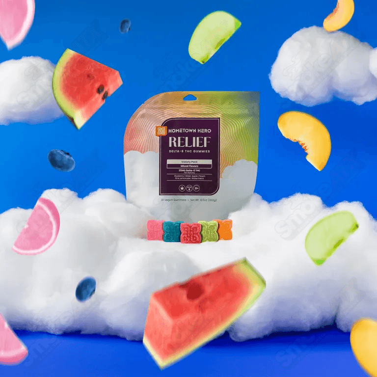 750mg Mixed Flavor Party Pack Delta - 8 Gummies Hometown Hero - Smoke ATX