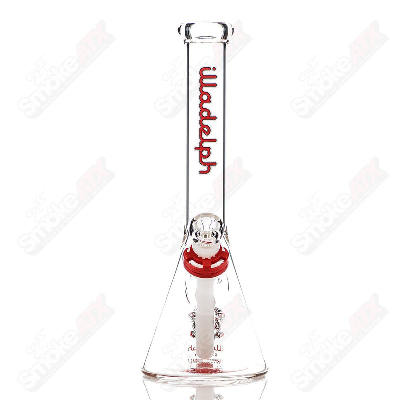 12" 5mm (Red) Mini Beaker Illadelph - Smoke ATX