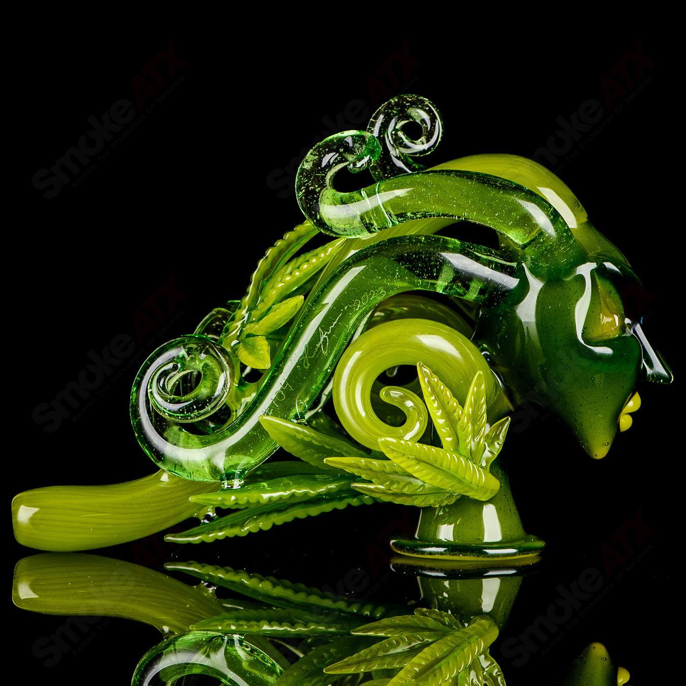 Lace Face Ganja Goddess Hashlock Dry Pipe (Signed #104) - Smoke ATX