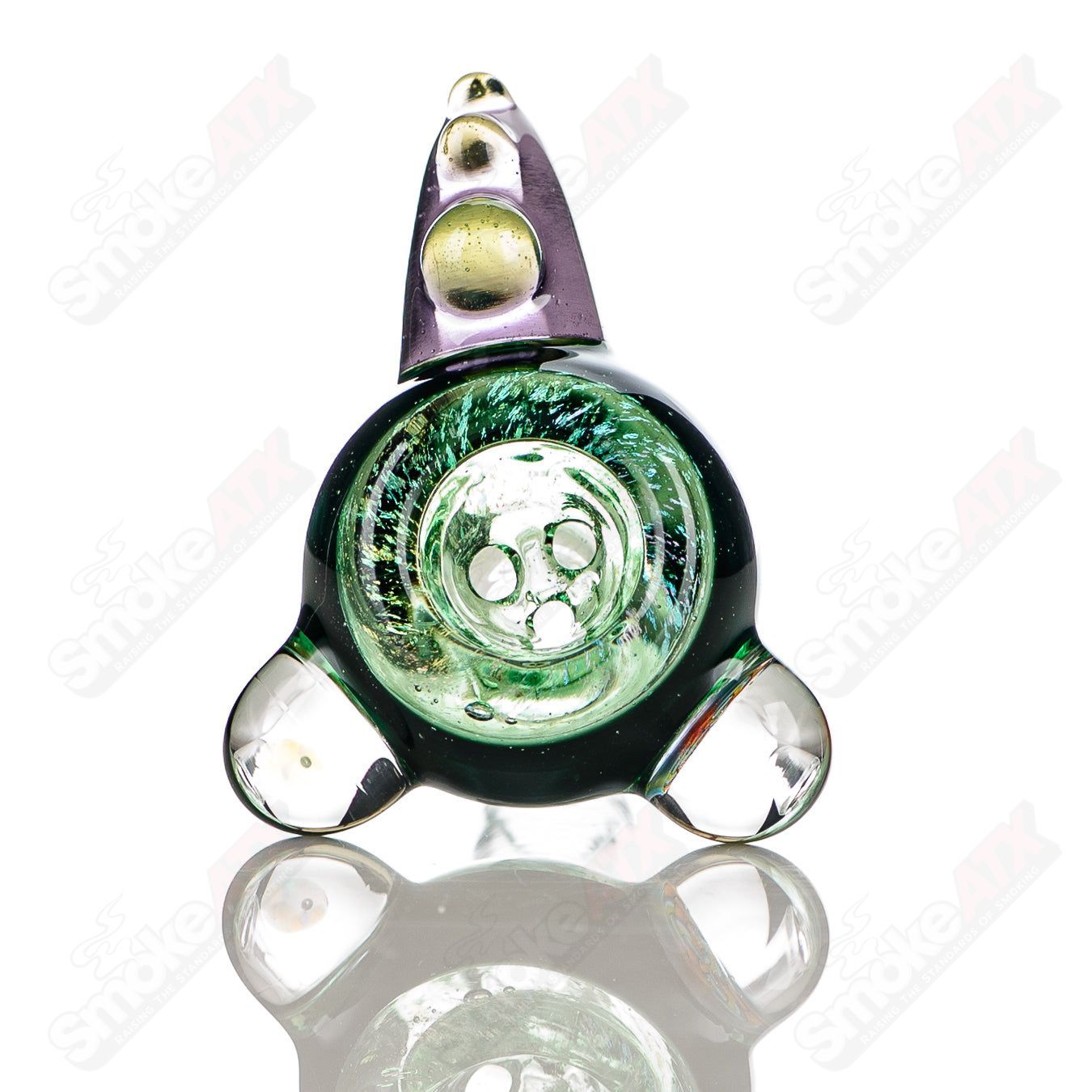 #8 14mm Color Worked Slide Bowl Jeremy from Oregon - Smoke ATX