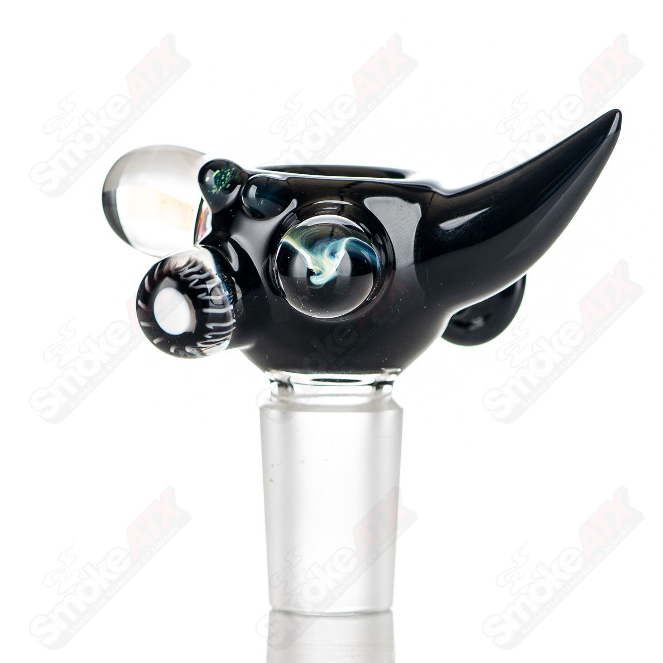 #7 19mm Full Color Worked Horn Milli Bowl JMass - Smoke ATX