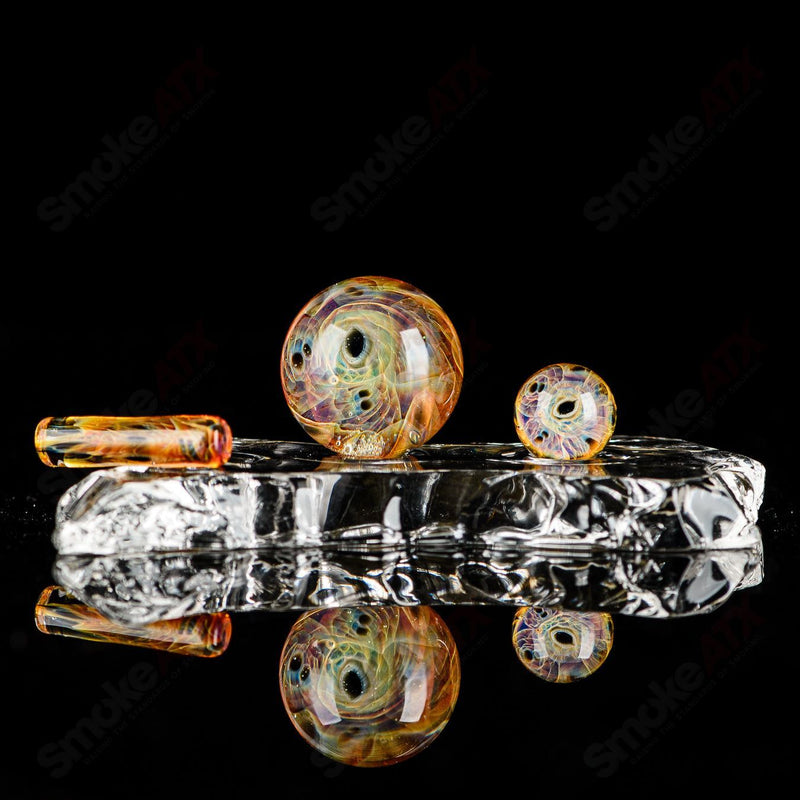 3pc UV Eye Cluster Milli Slurper Set Indo Glass - Smoke ATX