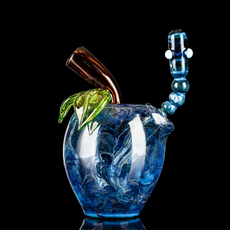 Blue Apple Rig w/ Worm Dabber Pouch Glass - Smoke ATX