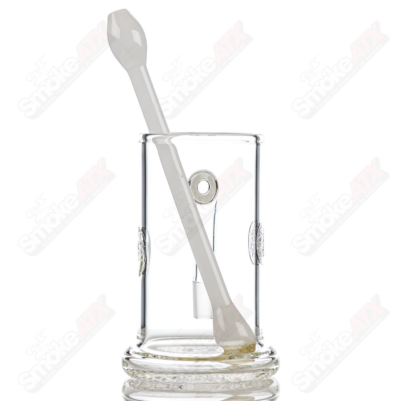 Clear Bangin Mug w/ Q-Tip Straw Surf Rat Glass - Smoke ATX