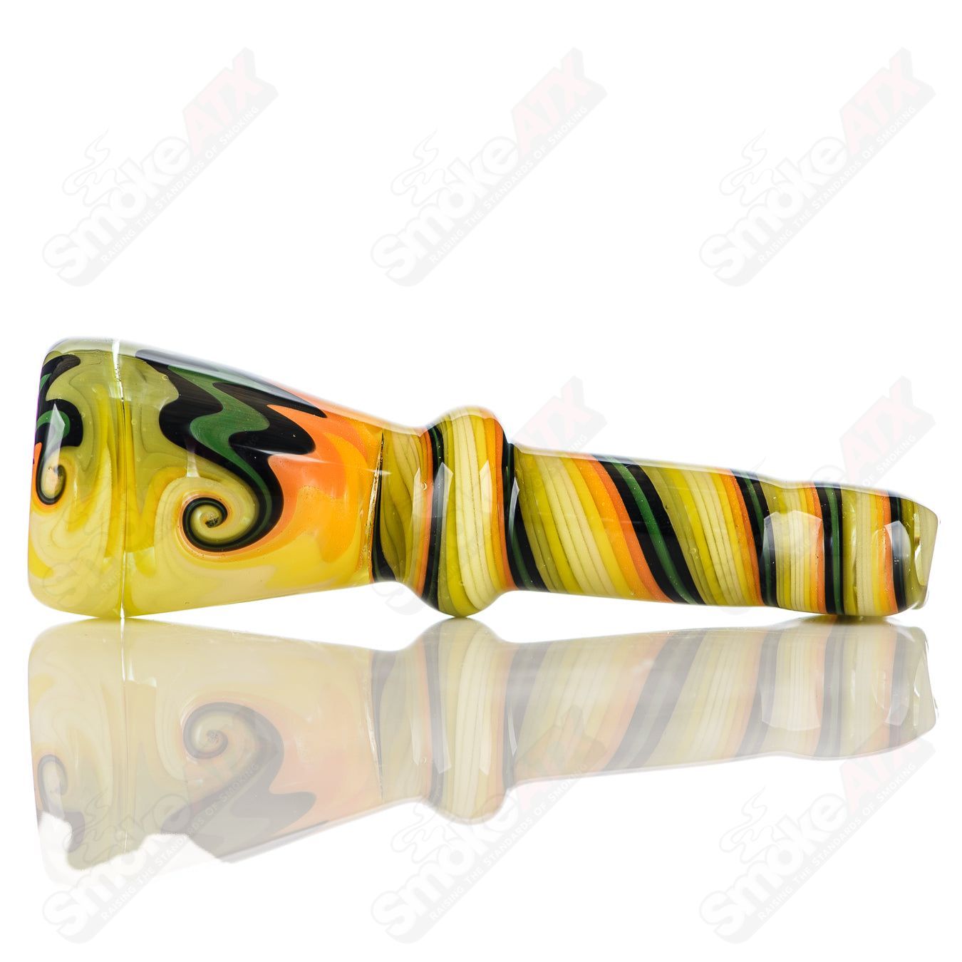 #8 Wig Wag Chillum Katy Wright Glass - Smoke ATX