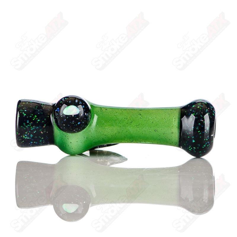 Green Chillum with Horn + Opal Accents Jeremy from Oregon - Smoke ATX