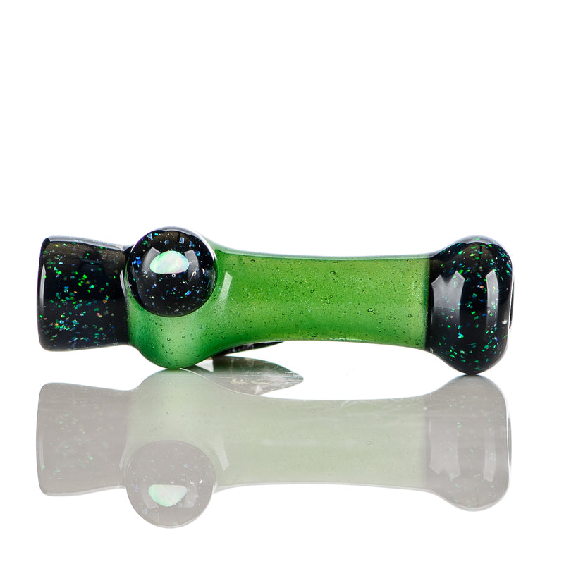 Green Chillum with Horn + Opal Accents Jeremy from Oregon - Smoke ATX