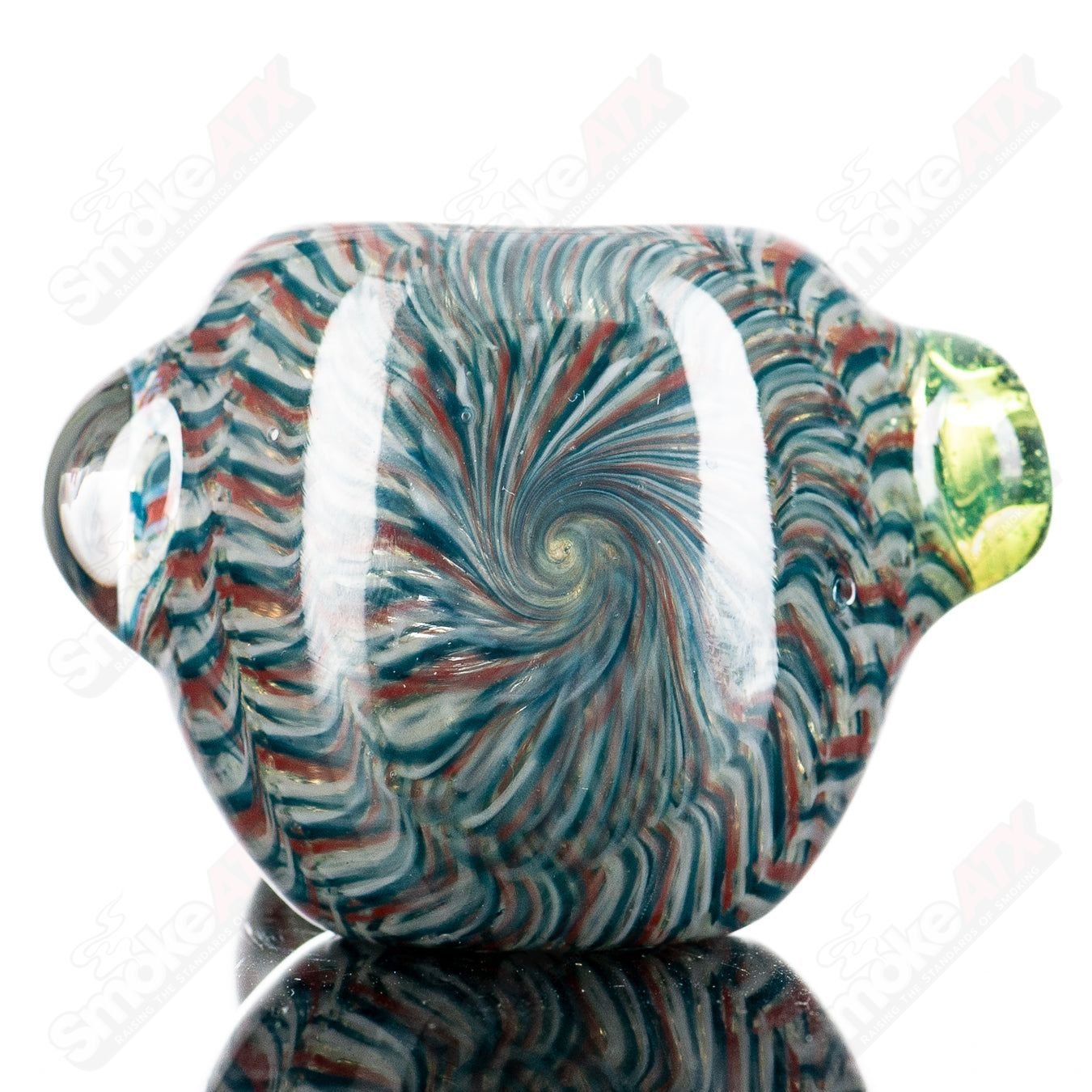 9 Lattice Coil Spoon by JMK Glass - Smoke ATX