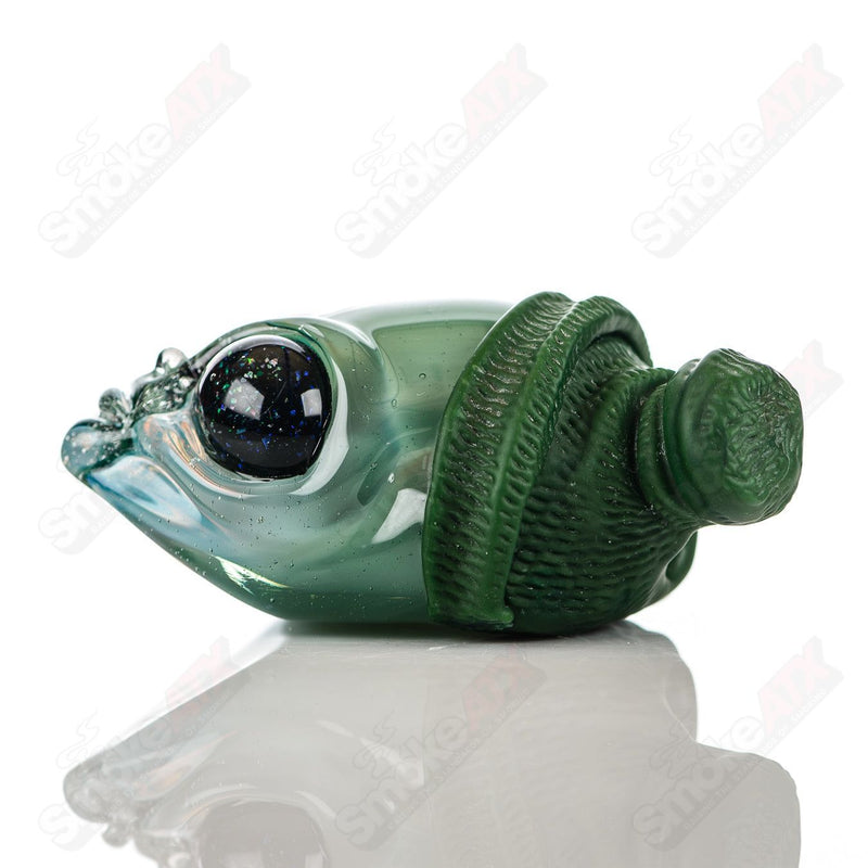 #3 Alien Pendant w Beanie Ghost Glass