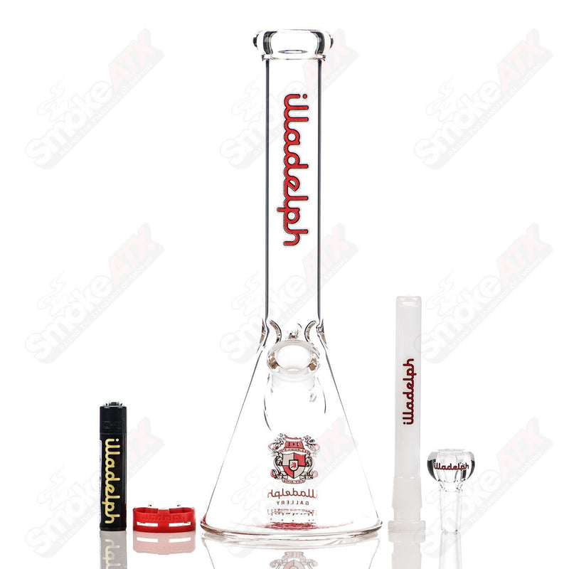 12" 5mm (Red) Mini Beaker Illadelph - Smoke ATX