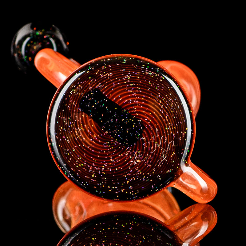 Orange & Black Crushed Opal Mini Recyler Captn Chronic - Smoke ATX