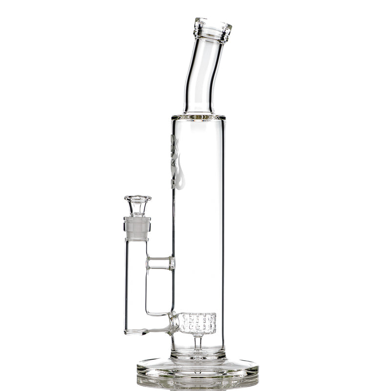 15in Clear Puck Perc Bent Neck Tube SPG - Smoke ATX