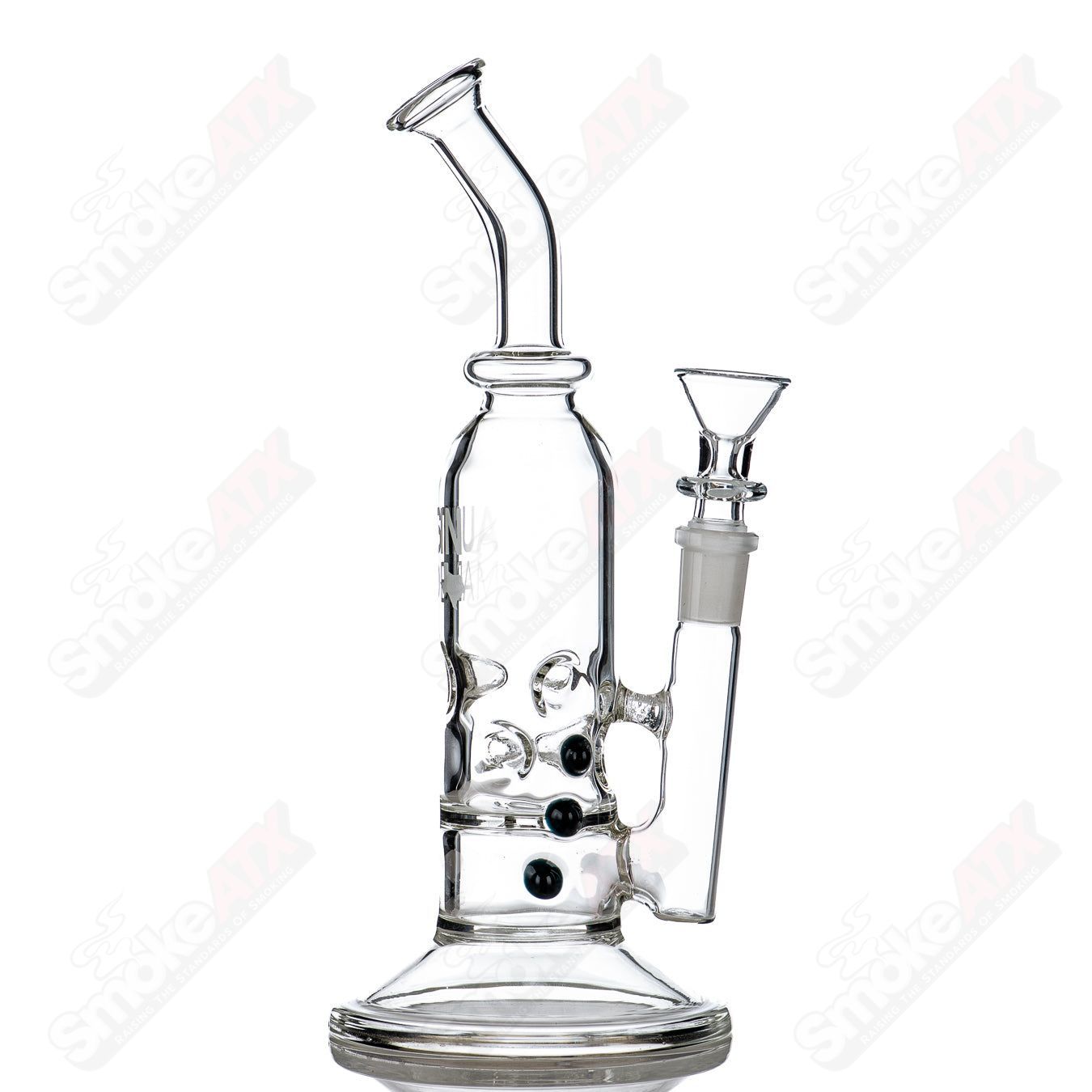 9.5" 44mm Color Dot Reduction/Ice Pinch Perc Rig (Dark Green) AMGC - Smoke ATX