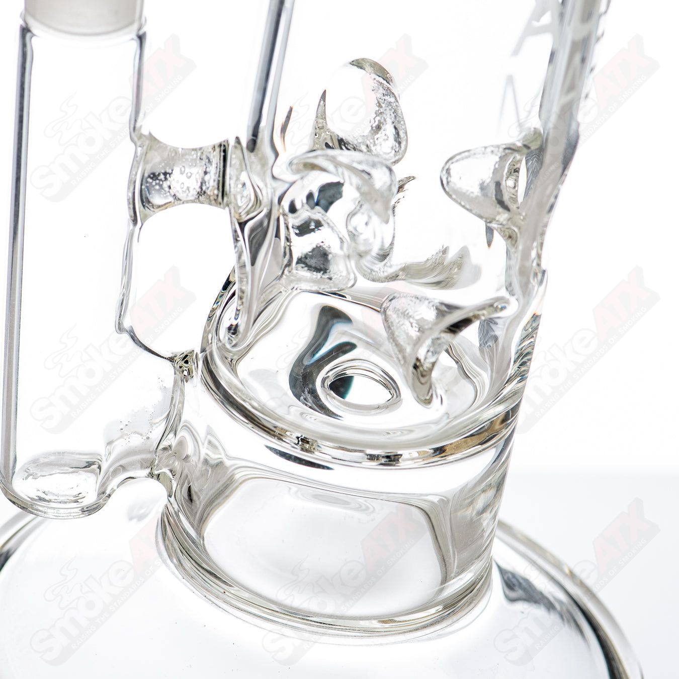 9.5" 44mm Color Dot Reduction/Ice Pinch Perc Rig (Dark Green) AMGC - Smoke ATX