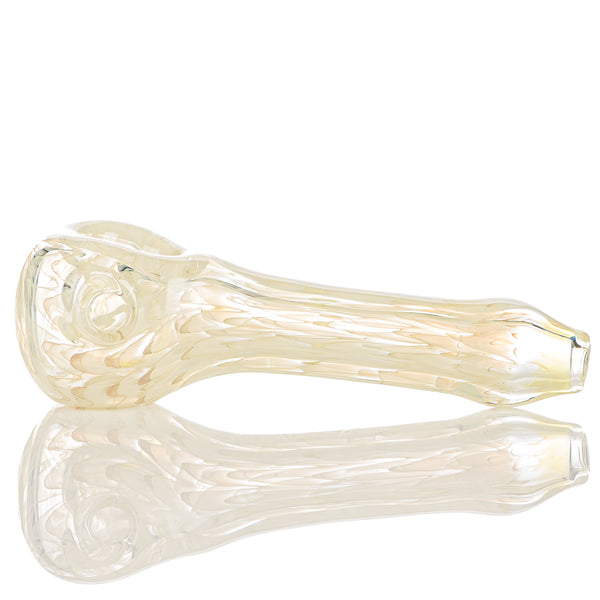 Transparent Wrap n Rake Spoon Signed - JMK Glass - Smoke ATX