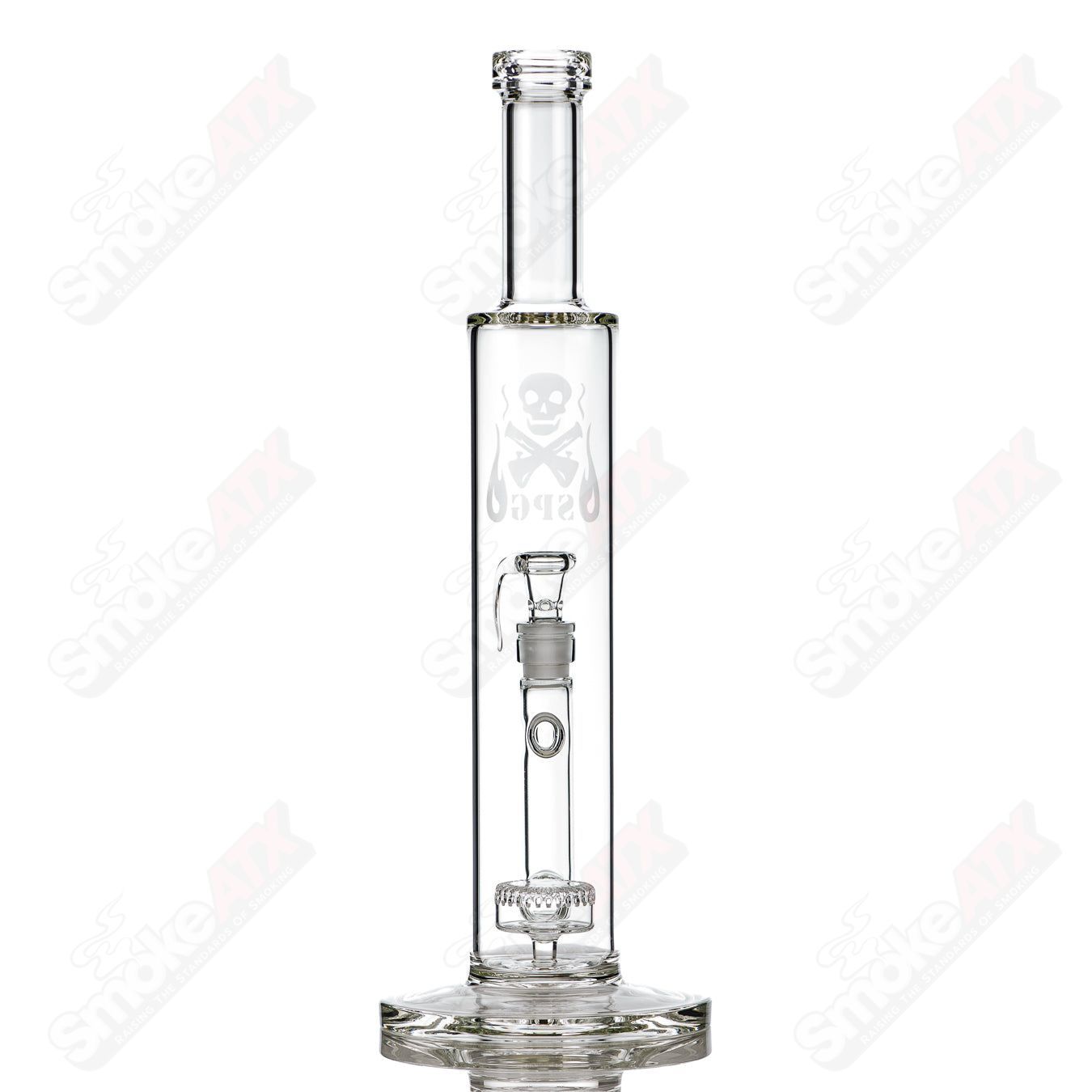 15in Clear Puck Perc Tube SPG - Smoke ATX