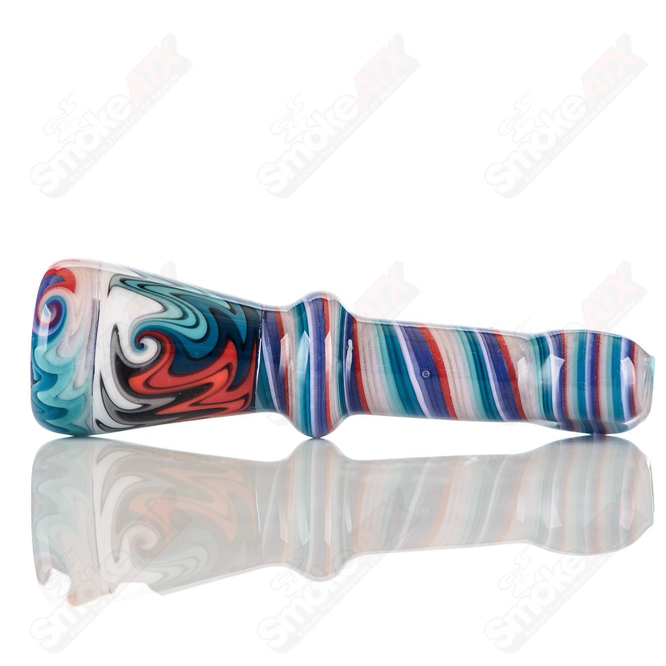 #12 Wig Wag Chillum Katy Wright Glass - Smoke ATX