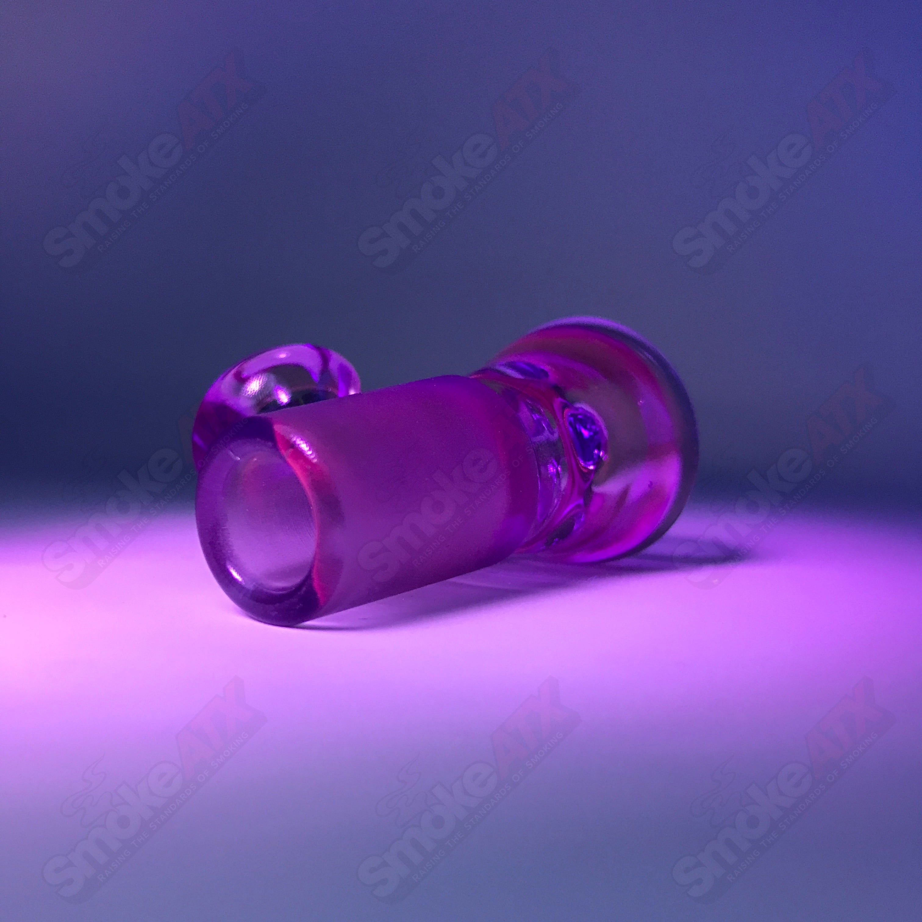 UV CFL Iced Potion Black T Glass 18mm Fully Worked Slide - Smoke ATX