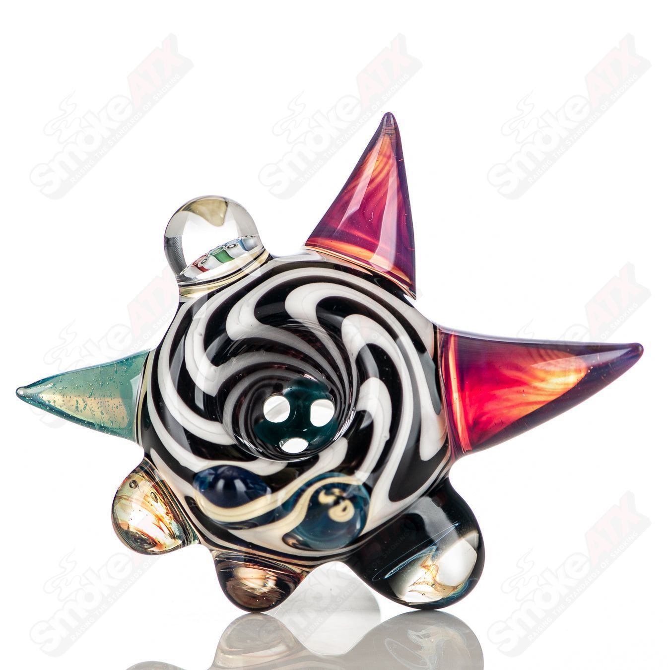 #3 19mm Full Color Worked Horn Milli Bowl JMass - Smoke ATX