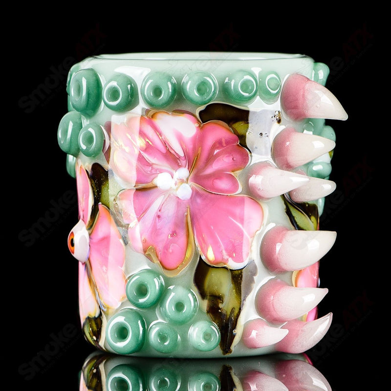 Jade Flower Tentacle Sherlock + Shotglass Set Sarita x Salt Glass - Smoke ATX