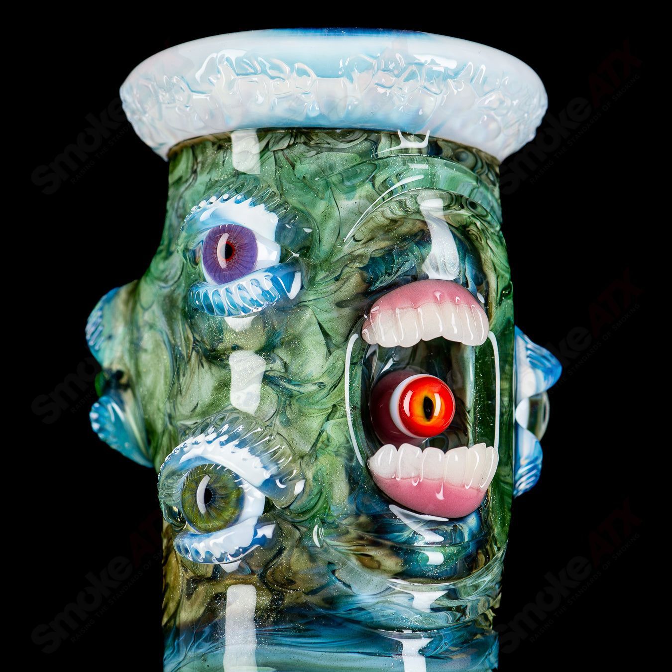 SoL-45 Lace Sphere & Dry Catcher Set by Salt x SoL Glassworks - Smoke ATX 