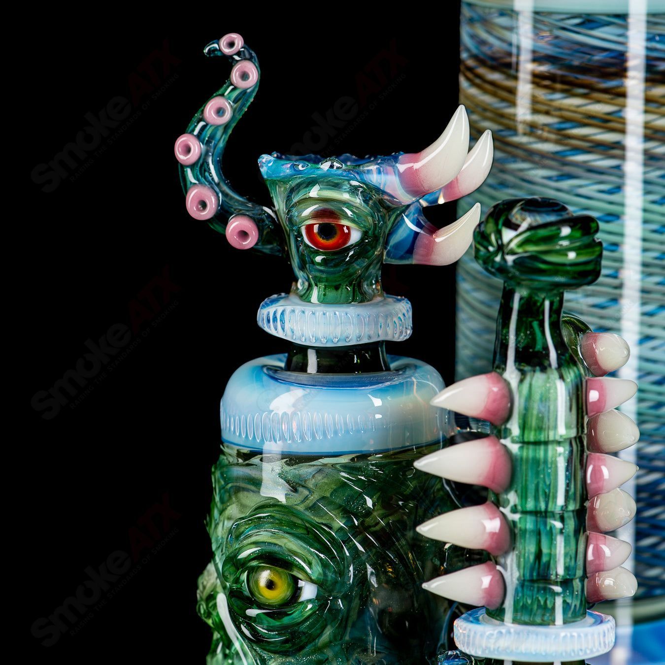 SoL-45 Lace Sphere & Dry Catcher Set by Salt x SoL Glassworks - Smoke ATX 