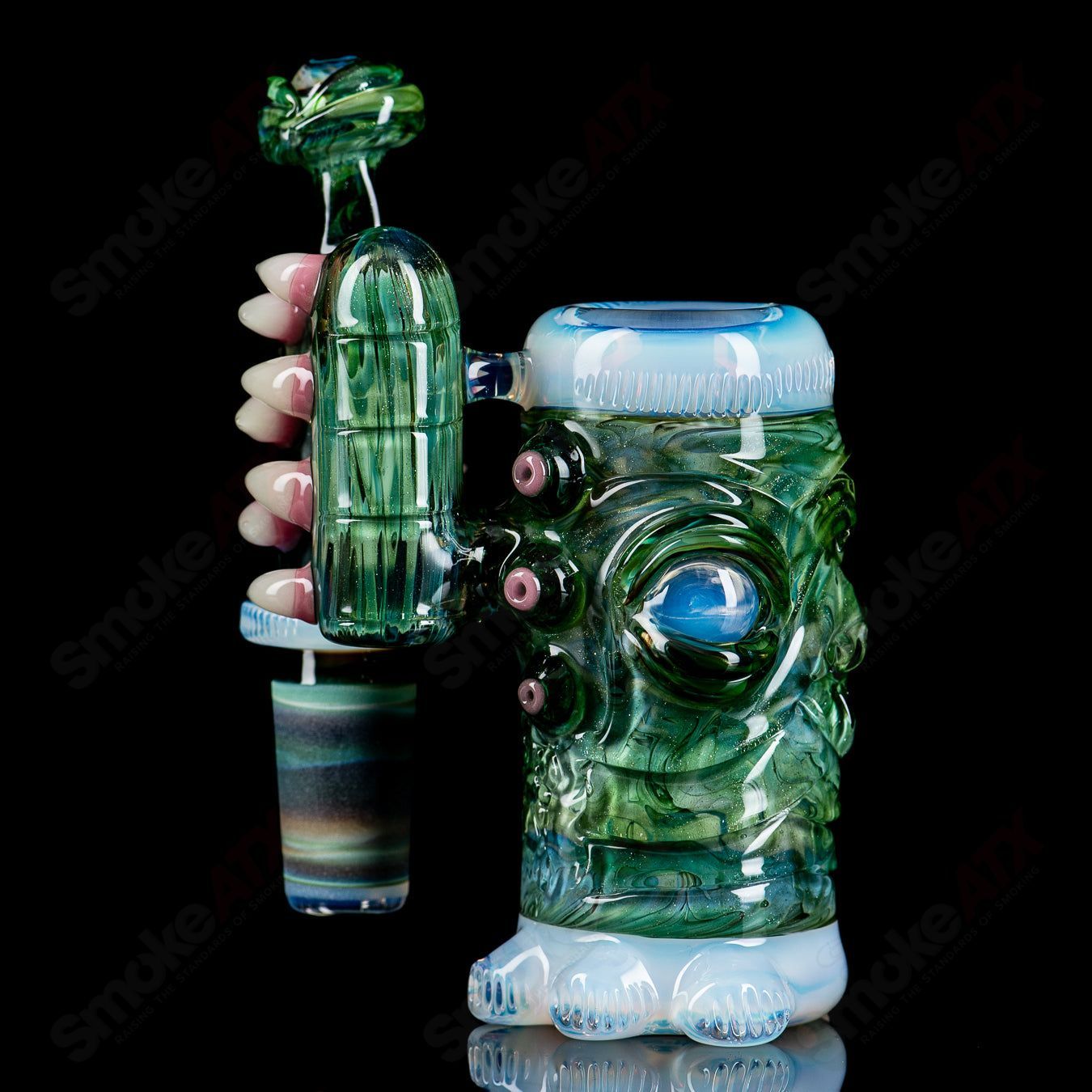 SoL-45 Lace Sphere & Dry Catcher Set by Salt x SoL Glassworks - Smoke ATX 