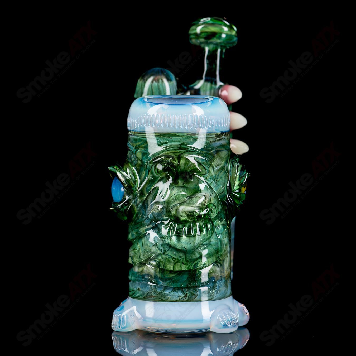 SoL-45 Lace Sphere & Dry Catcher Set by Salt x SoL Glassworks - Smoke ATX 