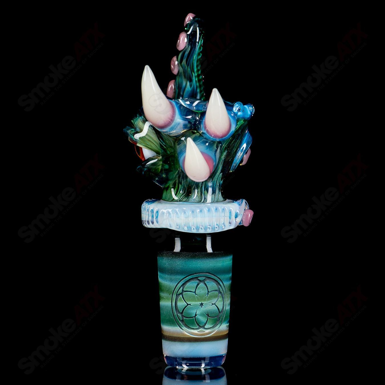 SoL-45 Lace Sphere & Dry Catcher Set by Salt x SoL Glassworks - Smoke ATX 