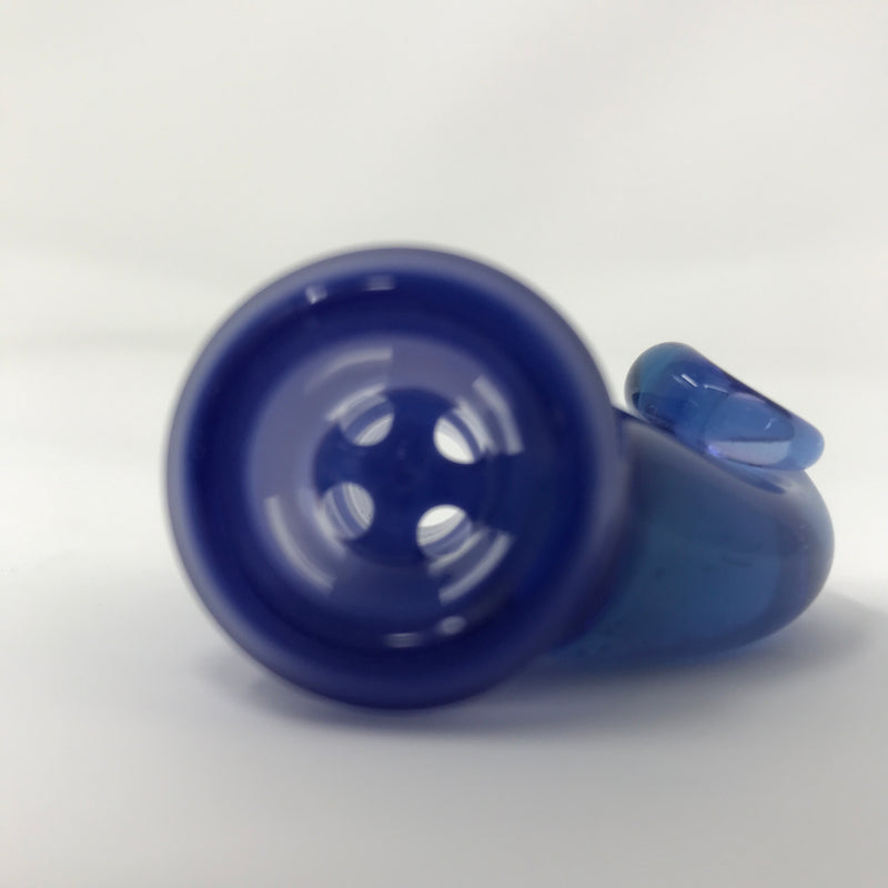 Light Cobalt Over Purple Satin UV Black T Glass 18mm Fully Worked Slide - Smoke ATX