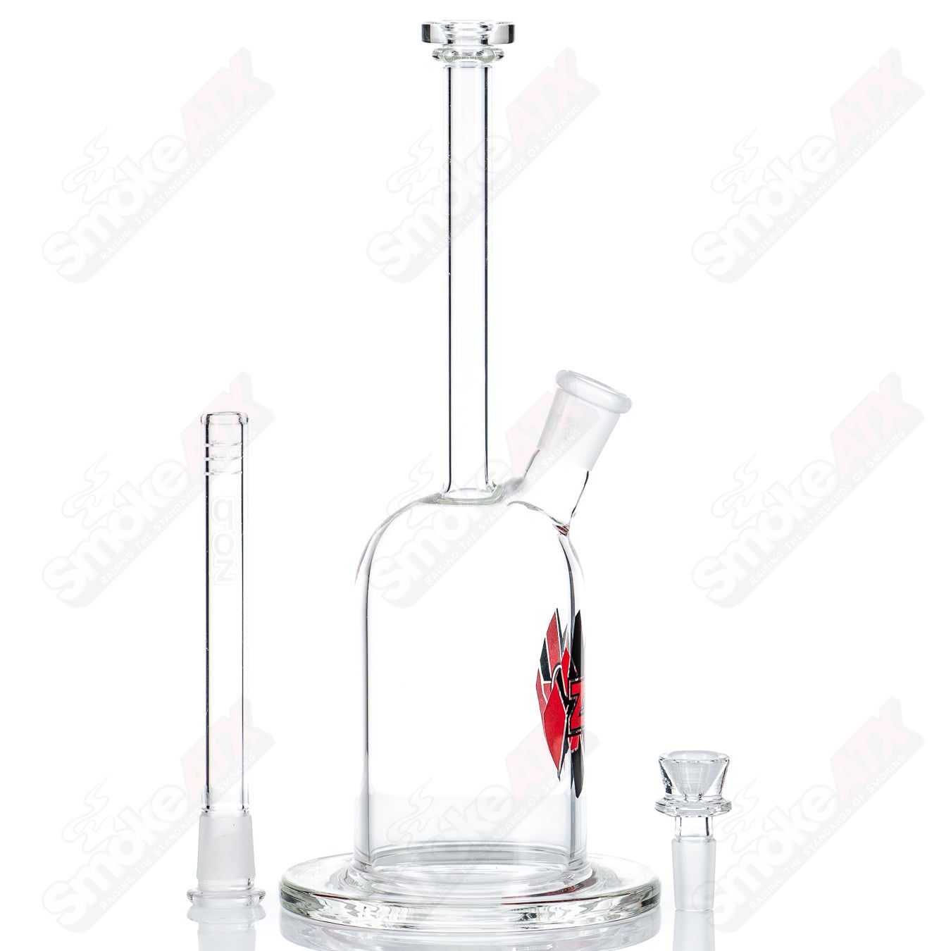 75mm Straight Neck Short Boy Rig (Red/Black) ZOB - Smoke ATX 