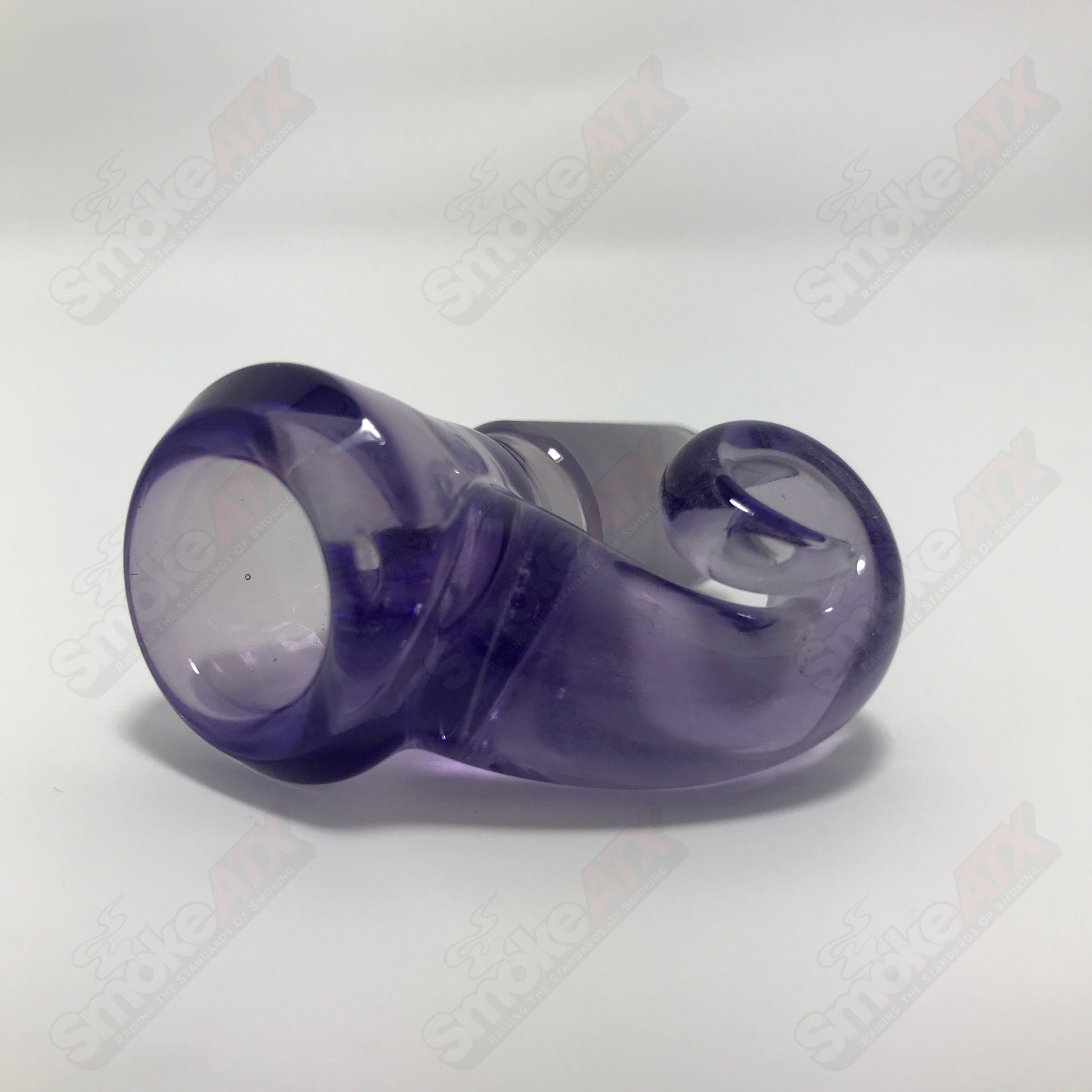 UV CFL Iced Potion Black T Glass 18mm Fully Worked Slide - Smoke ATX