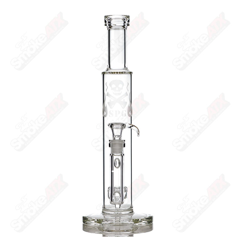 12in Clear Puck Perc Tube SPG - Smoke ATX