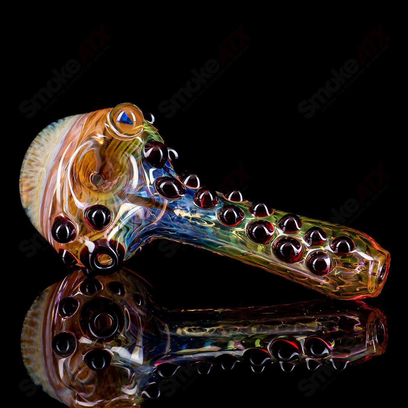 #1 Honeycomb Spoon by Splatt Glass - Smoke ATX 