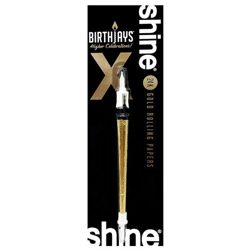 SHINE 24 CARAT GOLD BIRTHJAY CONE - BOX OF 10 - Smoke ATX