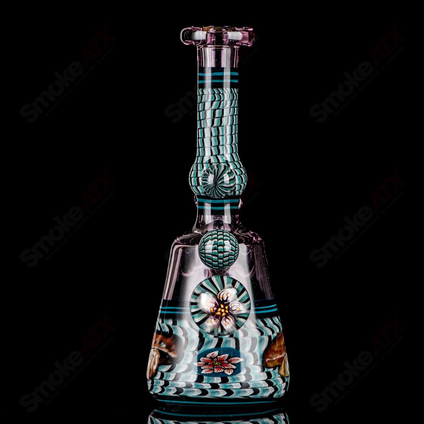 Coiled Latticello Milli Rig Conversion Glass x Boehme #3 - Smoke ATX