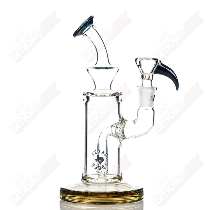 8in 14mm Rig w/ Flower Bowl (Blue-Green) Texas Tubes - Smoke ATX