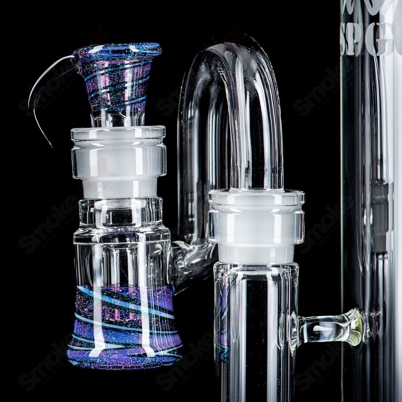 Linework w/Dichro 15" ratchet perc w/catcher by SPG - Smoke ATX 