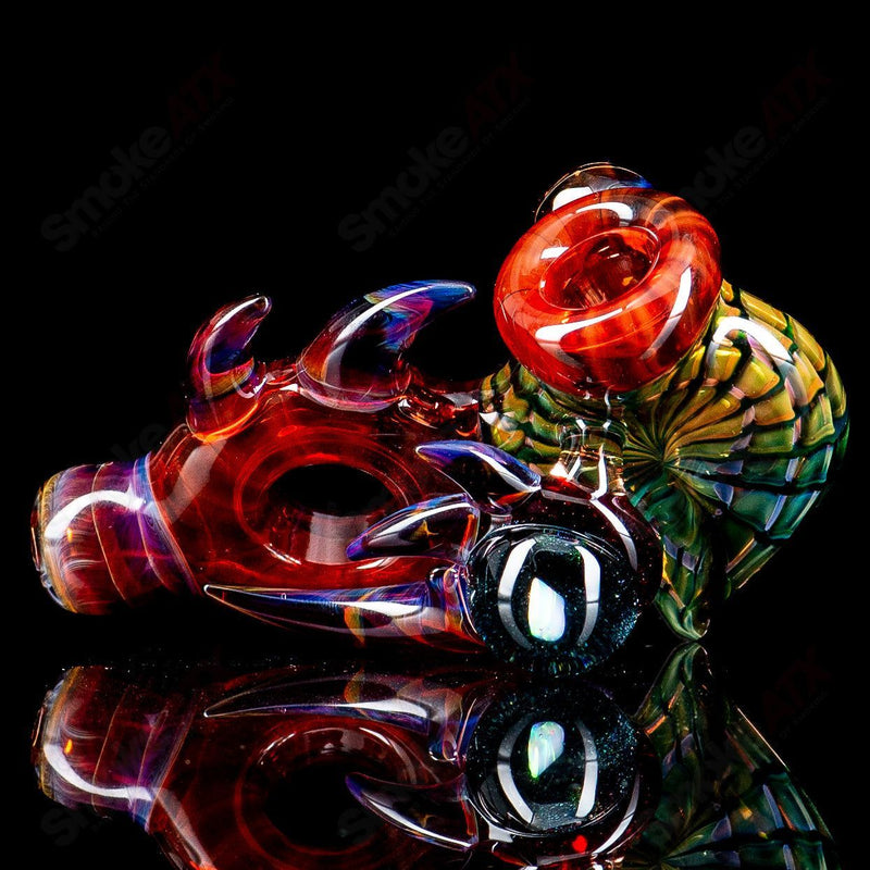 Piranha Hand Pipe Dosh Glass - Smoke ATX 