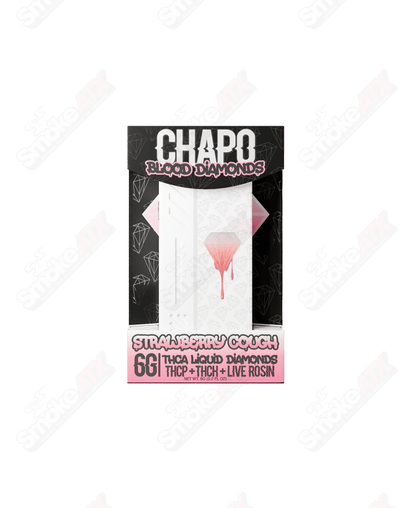6000mg  Strawberry Cough Blood Diamonds (THCA/THCP/THC-H) Disposable Chapo Extrax - Smoke ATX 