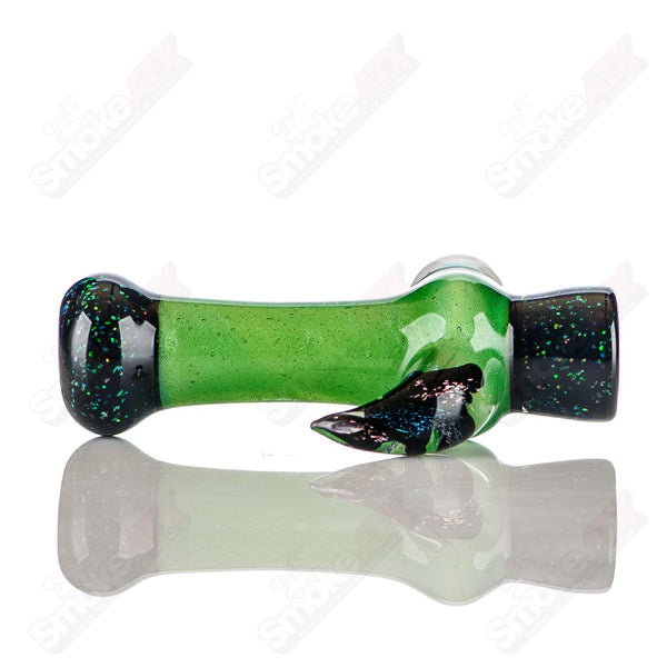 Green Chillum with Horn + Opal Accents Jeremy from Oregon - Smoke ATX