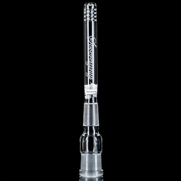 18/18mm 5.5" 180 Gridded Downstem (Nemo/Rose Quartz white noise) Sovereignty Glass - Smoke ATX 